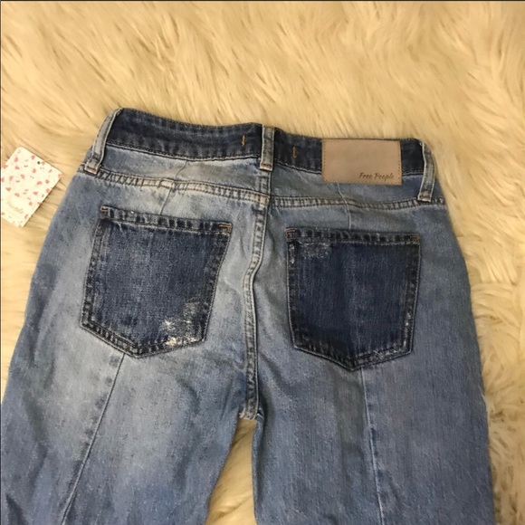 Free People two-toned denim patchwork jeans - Picture 6 of 6